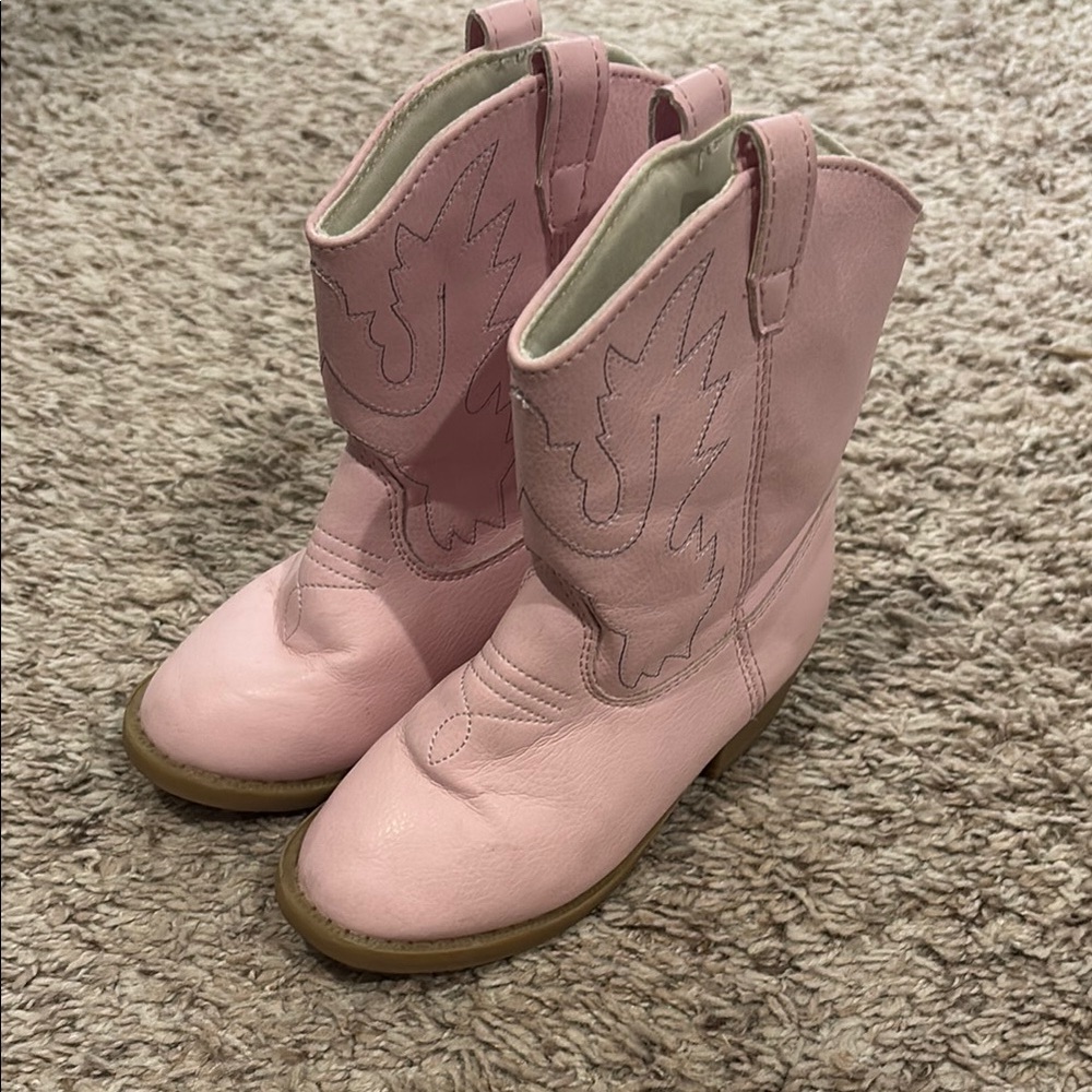 Pink Kids Cowboy Boots